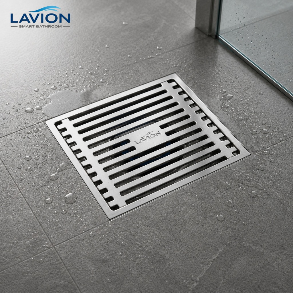 PHỄU THOÁT SÀN INOX 304 12x12 – CHỐNG HÔI, CHỐNG CÔN TRÙNG