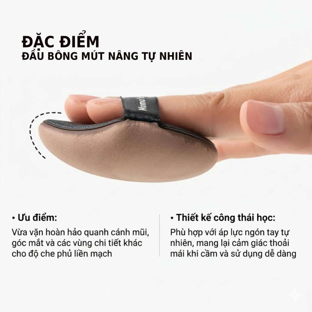 Bộ 3 Bông Mút Trang Điểm Nền - Má Hồng - Che Khuyết Điểm Cao Cấp Momo's Workshop Rosy Reverie Geego All Weather (3PCS)