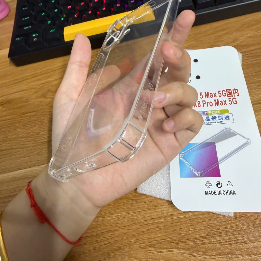 Ốp lưng Redmi turbo 5 max dẻo trong suốt silicon viền vuông bảo vệ camera điện thoại toàn diện