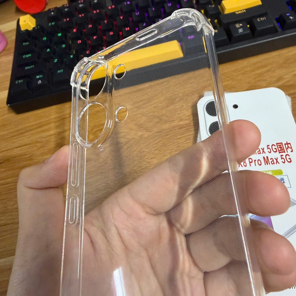 Ốp lưng Redmi turbo 5 max dẻo trong suốt silicon viền vuông bảo vệ camera điện thoại toàn diện