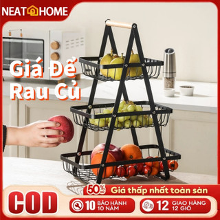 Kệ Đựng Trái Cây 3 Tầng Đa Năng, Kệ Nhà Bếp, Giá Để Rau Củ Quả, Thép Carbon Cao Cấp Chống Gỉ Tiết