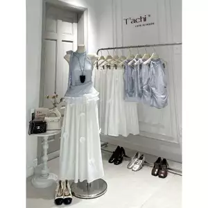 SET ÁO CỔ YẾM NƠ SỌC PHỐI CHÂN VÁY DÀI HOA, SET ĐỒ NỮ TIỂU THƯ DỊU DÀNG THANH LỊCH | MEOINDAHOUSE