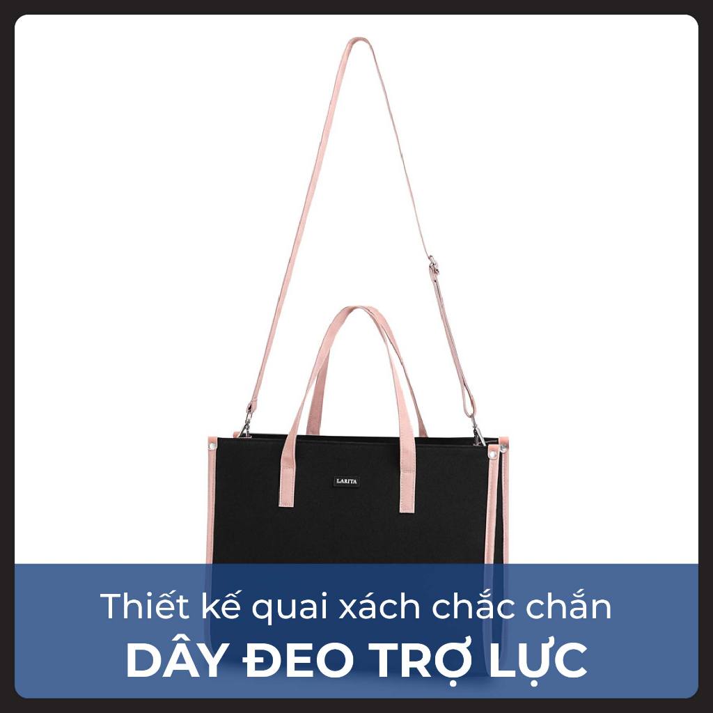 Túi Xách Nam Nữ Unisex Larita METRO WORK - Ngăn Chống Sốc Laptop 13 Inch, Dây Đeo Trợ Lực, Chất Vải Polyester Cao Cấp | BigBuy360 - bigbuy360.vn