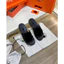 ⚡️[Hight Quality] Dép Quai Ngang 1 Phối Chữ Canvas Black - Họa Tiết Quai Đen Da Phối Màu Cao Cấp