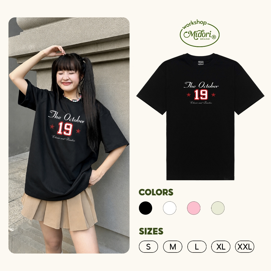 Áo Thun Form Rộng THE OCTOBER Nam Nữ Unisex Basic Chất Liệu Cotton Local Brand | MI MIDORI