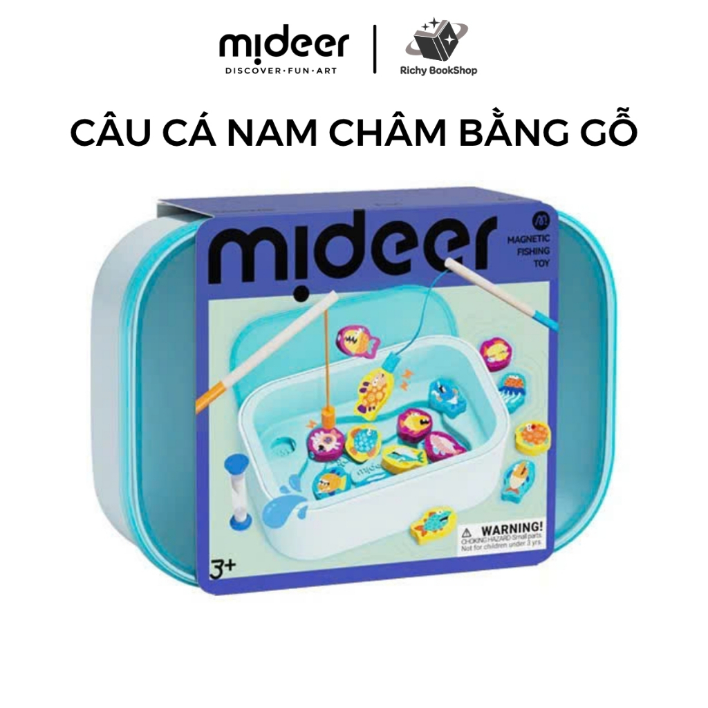 Đồ chơi câu cá nam châm bằng gỗ Mideer Magnetic Fishing Toy