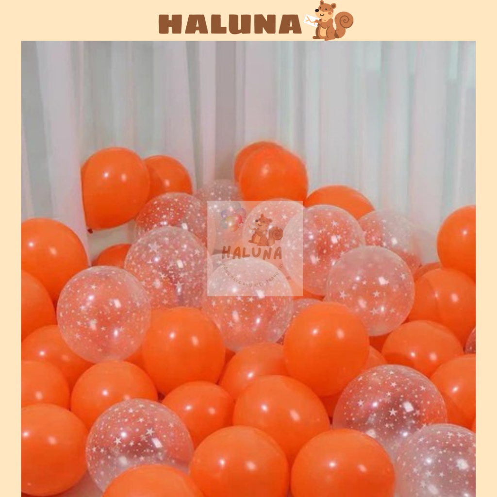 Set 30 Bóng Bay Mix Bóng Nhũ Bóng Pastel và Bóng in hình ngôi sao trang trí sinh nhật, trang trí tiệc cưới, decor