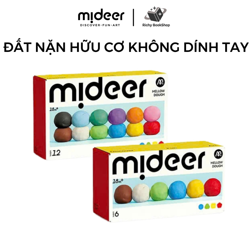 Đất Nặn Hữu Cơ Không Dính Tay, Dùng Nhiều Lần - Mideer Rice Colour Clay mẫu mới