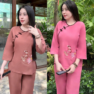 Sò Tâm Kate Lụa # Đồ Bộ Nữ Đi Chùa