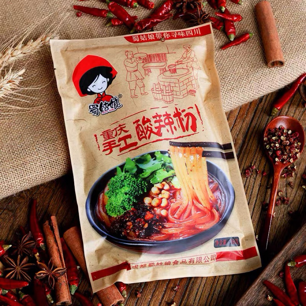 [ 3 Gói ] Miến Chua Cay Trùng Khánh Thục Cô Nương - Miến Gói Ăn Liền Nội Địa Trung Quốc Sợi Dai.s7
