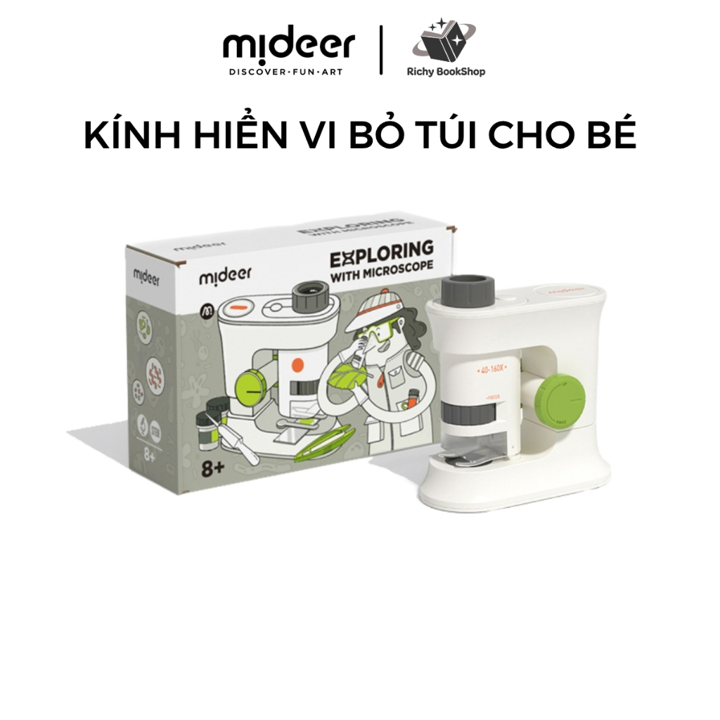 Kính Hiển Vi Mini Bỏ Túi Cho Bé Từ 6+ Tuổi - Mideer Exploring With Microscope