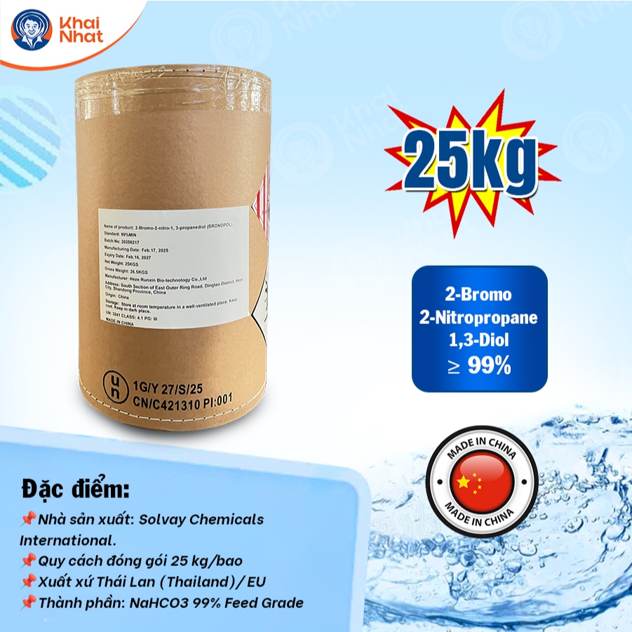 Bronopol 99%: Khử nấm ngoại ký sinh, ký sinh trùng gây bệnh trên tôm, cá, động vật thủy sản