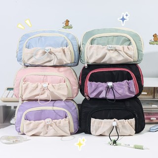 Túi Đựng Bút Cho Bé Gái Cute Nhiều Ngăn, Chất Liệu Vải Canvas Cao Cấp, Thiết Kế Đơn Giản, Dễ Thương, Dùng Hàng Ngày