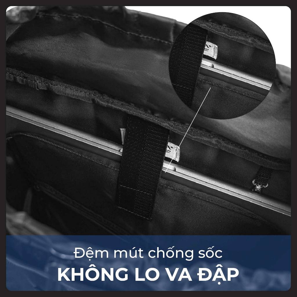 Balo Nam Nữ Unisex Larita HERITAGE MIDNIGHT 15.6" - Chống Sốc Riêng Biệt, Đựng Laptop 15.6 Inch, Chất Liệu Bền Bỉ | BigBuy360 - bigbuy360.vn