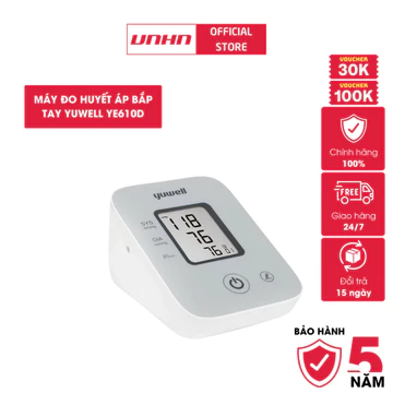 Máy đo huyết áp điện tử bắp tay YUWELL YE610D - Nhập Khẩu Chính Hãng - Bảo Hành 5 Năm