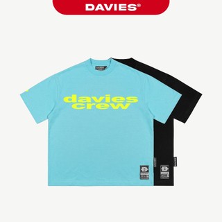 Áo phông rộng nam nữ hiphop DAVIES hoạ tiết hình in chữ phối màu nổi bật thun co giãn Aether Glow Tee | D-T54