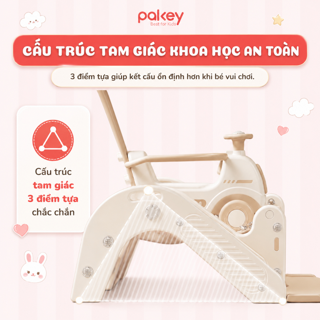 [NEW] Ngựa Bập Bênh Kết Hợp Cầu Trượt Vui Nhộn Cho Bé, Xe Chòi Chân 4IN1 Đa Năng Có Lò Xo Nhún Trọng Tải Lớn - RH03