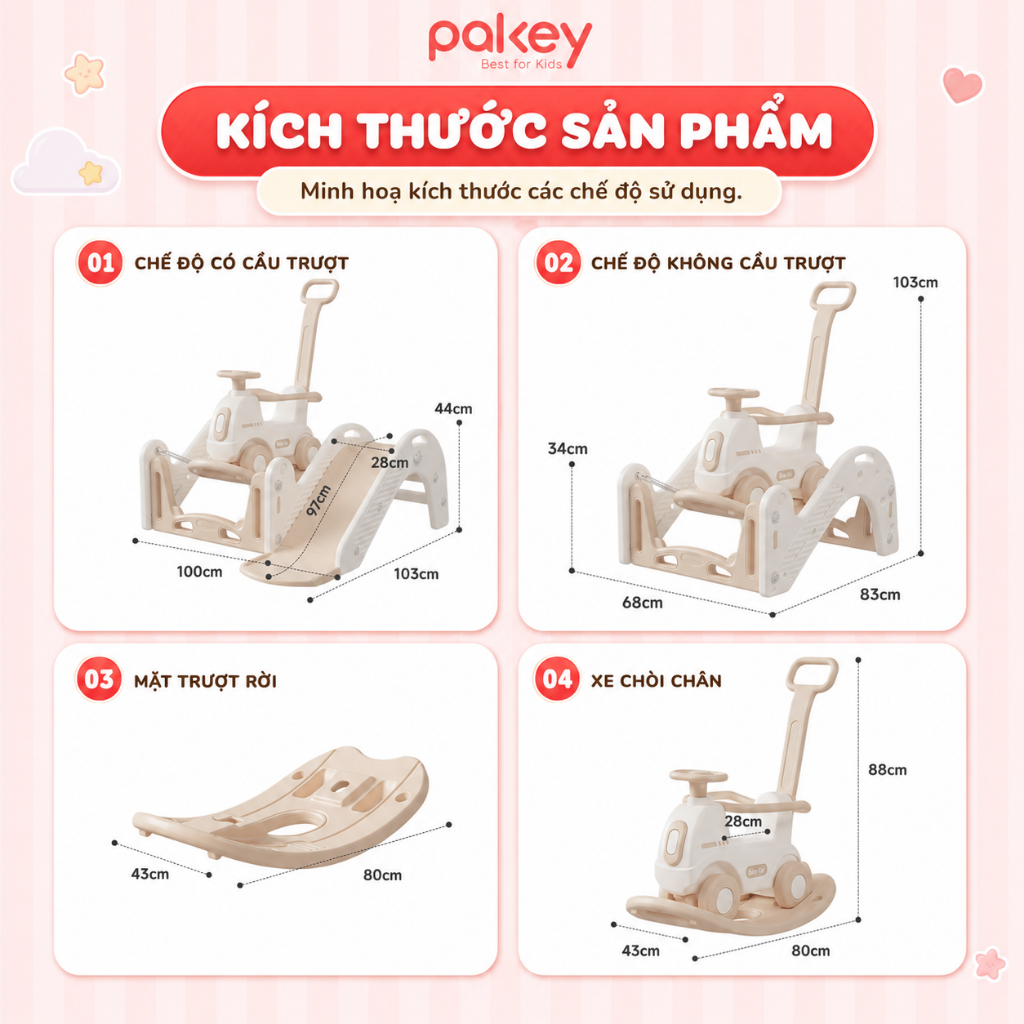 [HỎA TỐC] Bập Bênh Cho Bé Tích Hợp Nhiều Trò Chơi Thú Vị Xe Chòi Chân, Thú Nhún, Xe Đẩy, Lướt Ván Cho Bé