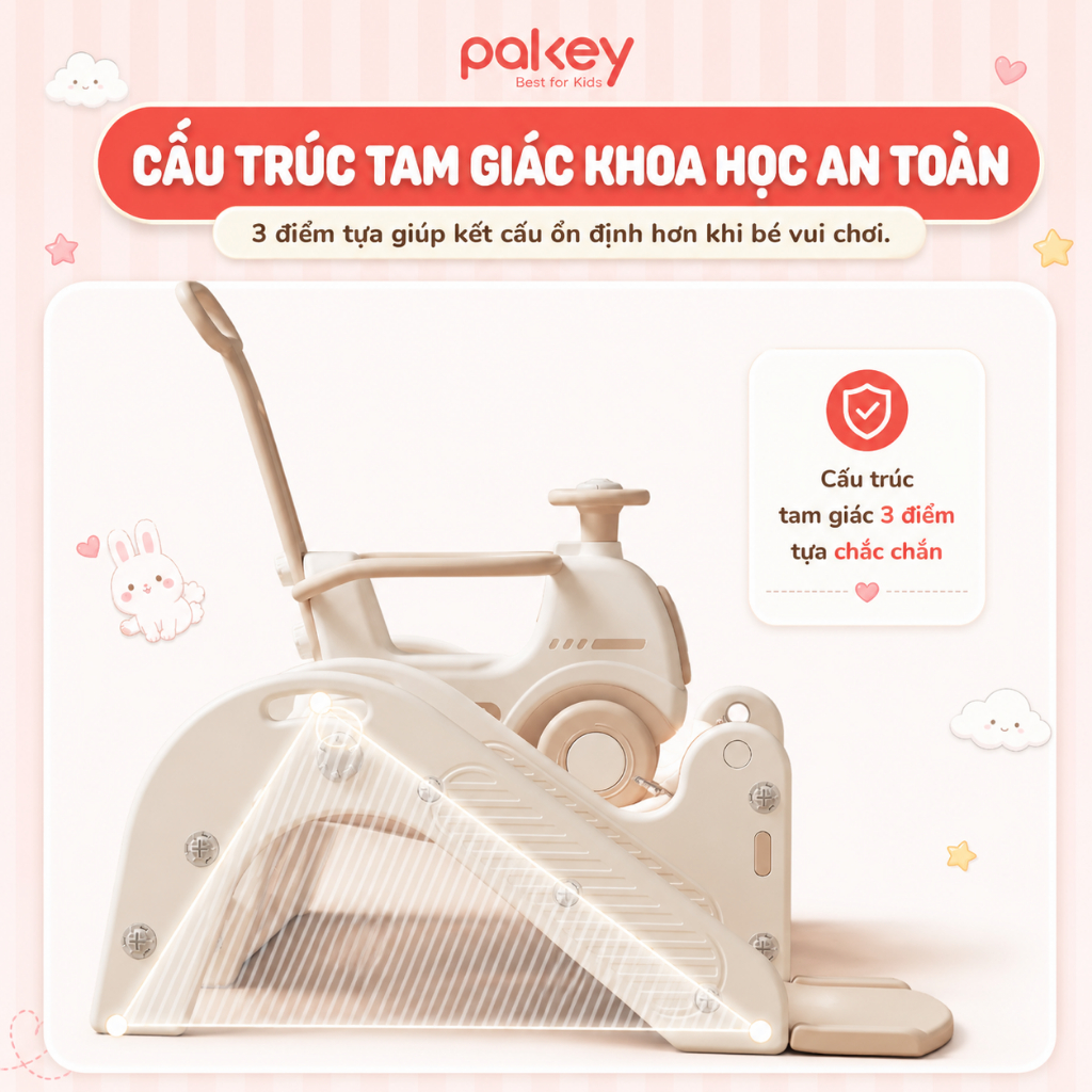 [HỎA TỐC] Bập Bênh Cho Bé Tích Hợp Nhiều Trò Chơi Thú Vị Xe Chòi Chân, Thú Nhún, Xe Đẩy, Lướt Ván Cho Bé
