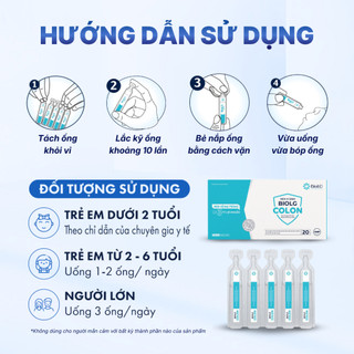 Combo 2 Hộp Men Vi Sinh BioLG Colon Bổ Sung Lợi Khuẩn Hỗ Trợ Tiêu Hóa Chăm Sóc Đường Ruột 20 Ống
