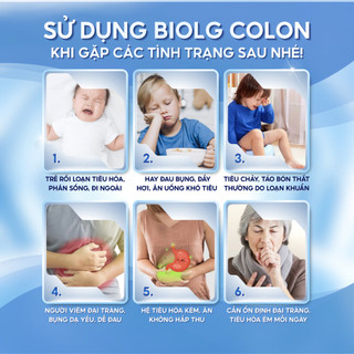 Combo 2 Hộp Men Vi Sinh BioLG Colon Bổ Sung Lợi Khuẩn Hỗ Trợ Tiêu Hóa Chăm Sóc Đường Ruột 20 Ống