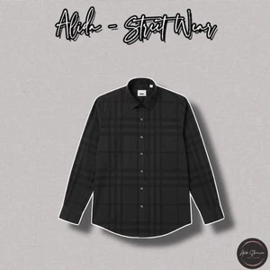 ⚡️[Hight Quality] Áo Sơ Mi Nam Bu1 Black Shirts - Họa Tiết Kẻ Caro Đặc Trắng Phối Mờ Cao Cấp