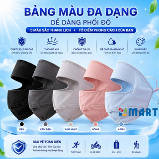 Khẩu trang chống nắng tia UV  toàn mặt chất lụa băng mịn mát thoáng khí phù hợp cho cả nam và nữ.
