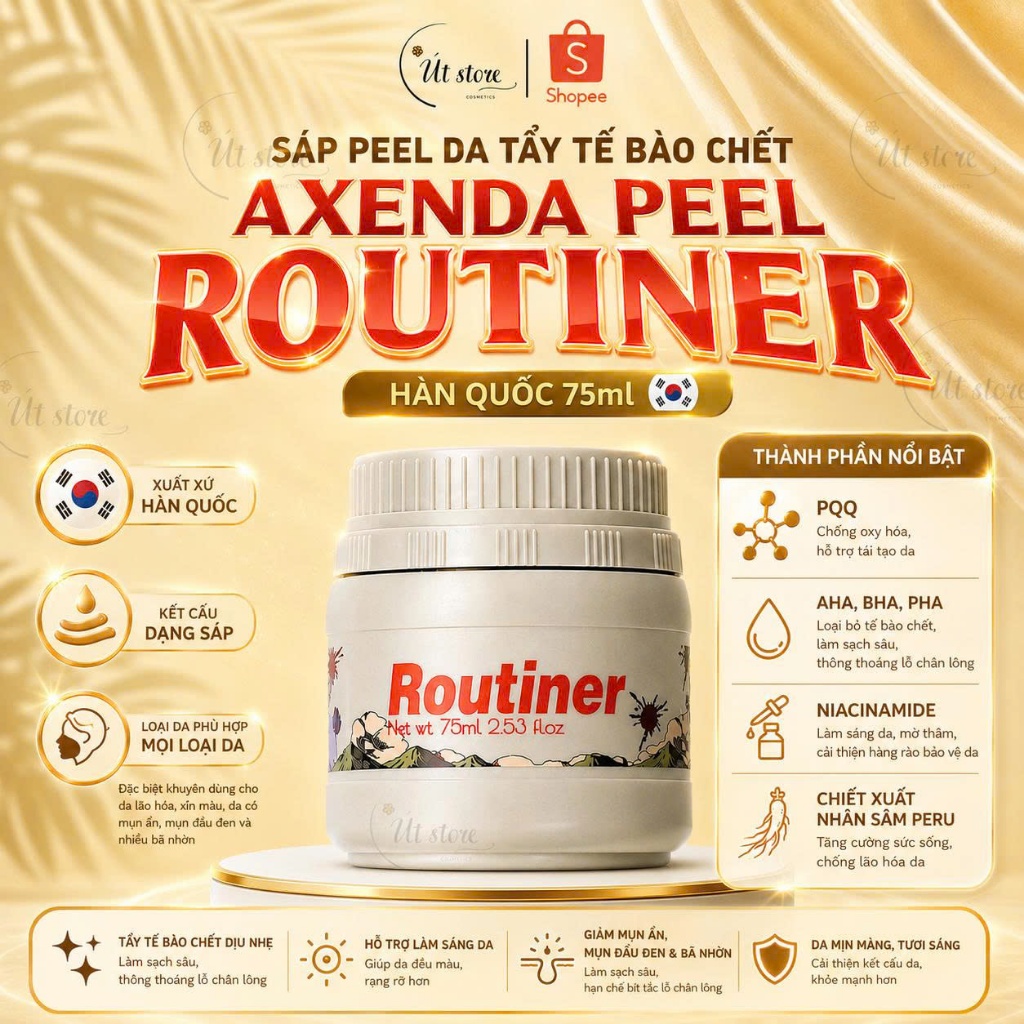 Sáp Peel Da Tẩy Tế Bào Chết Axenda Peel Routiner Hàn Quốc 75ml