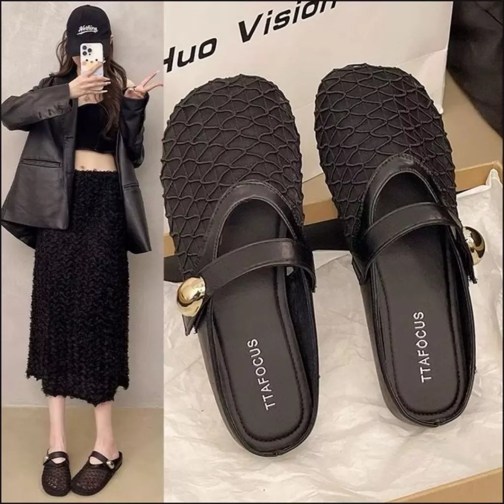 Sục Ren Lưới Nữ, Giày Sục Lưới Quai Ngang Nữ Thoáng Mát Mùa Hè N36 || Young Sneaker