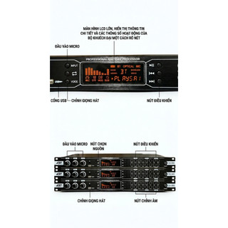 Vang Cơ Lai Số ETC DX900, Tích Hợp Cả Echo Và Reverb, Chống Hú Đỉnh Cao, Cân Chỉnh Cơ Học Trực Quan, Kết Nối Đa Dạng