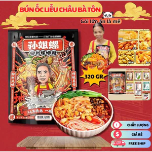 2 Gói Bún Ốc Liễu Châu Bà Tôn 320G 🌶️ Chua Cay Đậm Đà - Đầy Đủ Topping - Hàng Nội Địa Trung Quốc.s7