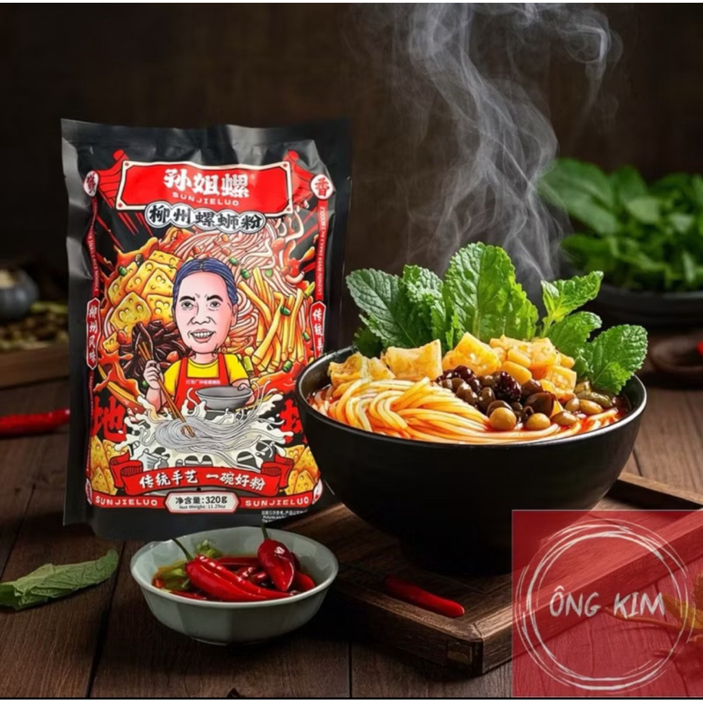 2 Gói Bún Ốc Liễu Châu Bà Tôn 320G 🌶️ Chua Cay Đậm Đà - Đầy Đủ Topping - Hàng Nội Địa Trung Quốc.s7