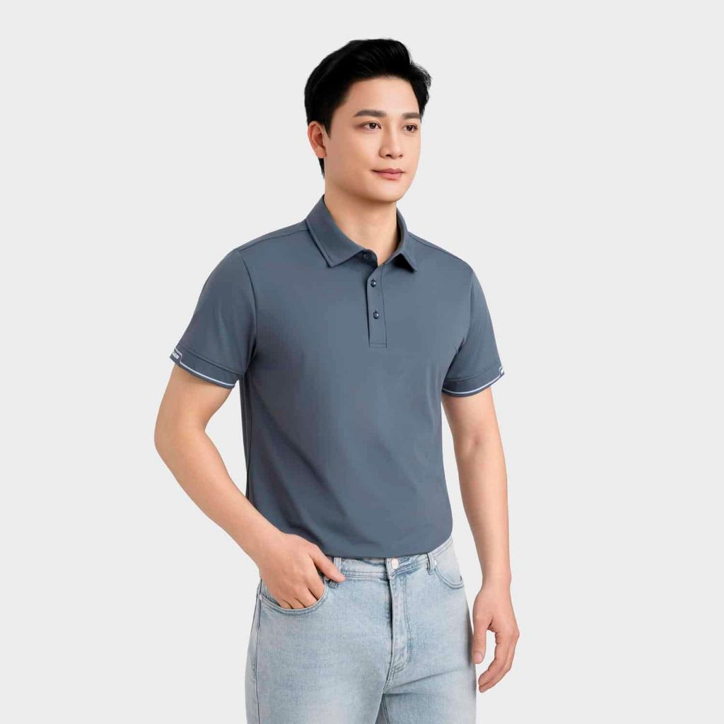 Áo Polo Nam INSIDEMEN Họa Tiết Kẻ Nam Tính Cao Cấp Ngắn Tay Giặt Vải Mái Cực Sang Trọng IPS078MAH0