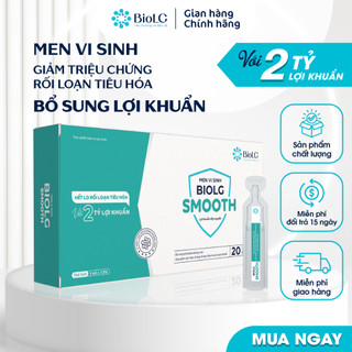 Combo 2 Hộp Men Vi Sinh BioLG Smooth Cho Trẻ Từ 6 Tháng Tuổi Bổ Sung Lợi Khuẩn Hỗ Trợ Tiêu Hóa 20Ống