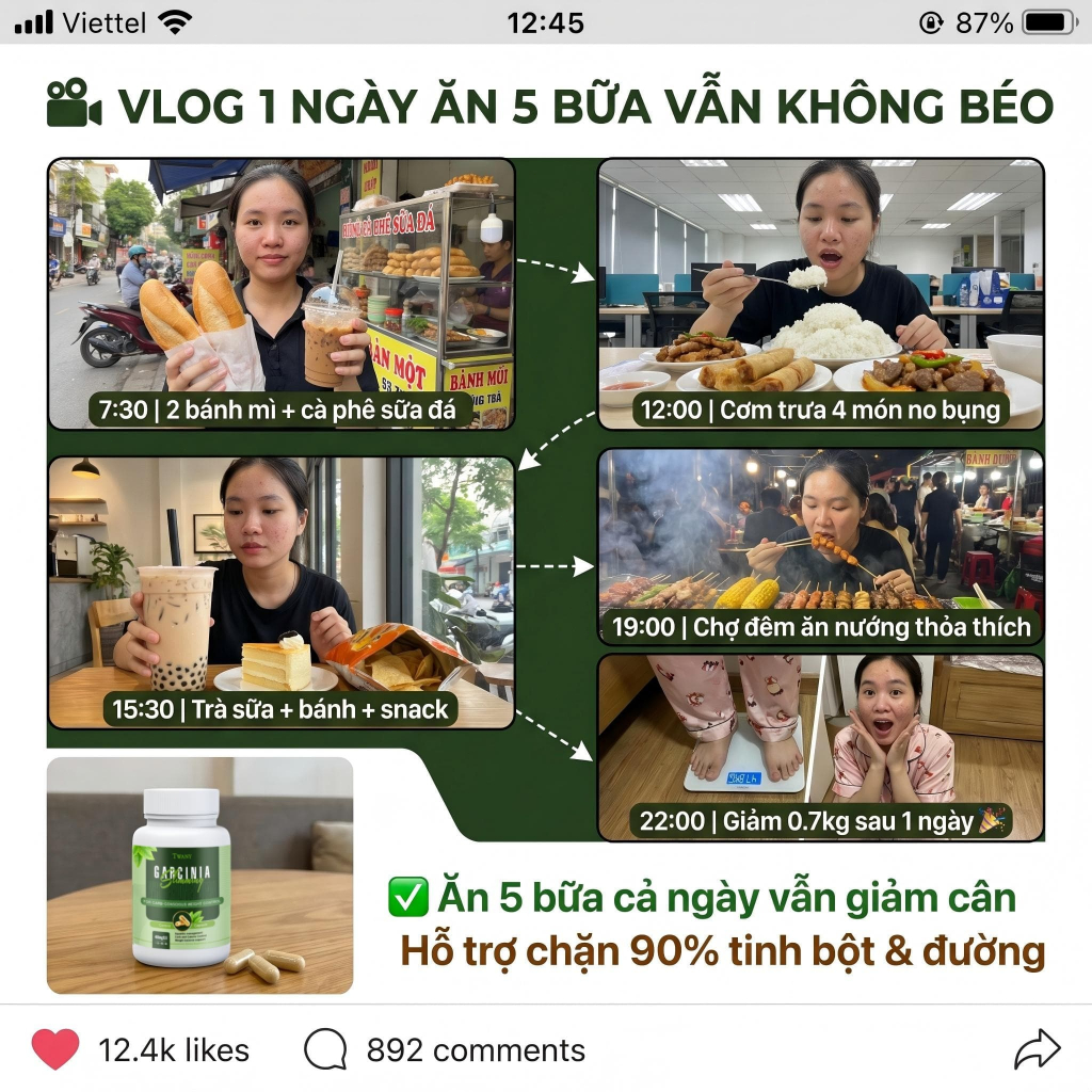 TWANY x SAUSANDO Viên Uống Garcinia Đậu Trắng Hỗ Trợ Quản Lý Carb Kiểm Soát Vóc Dáng