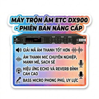 Vang Cơ Lai Số ETC DX900, Tích Hợp Cả Echo Và Reverb, Chống Hú Đỉnh Cao, Cân Chỉnh Cơ Học Trực Quan, Kết Nối Đa Dạng