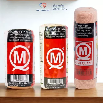 Băng Thun Y Tế Co Giãn QM Quang Mậu - Cố Định Khớp Tay Chân, Dễ Dùng Tại Nhà