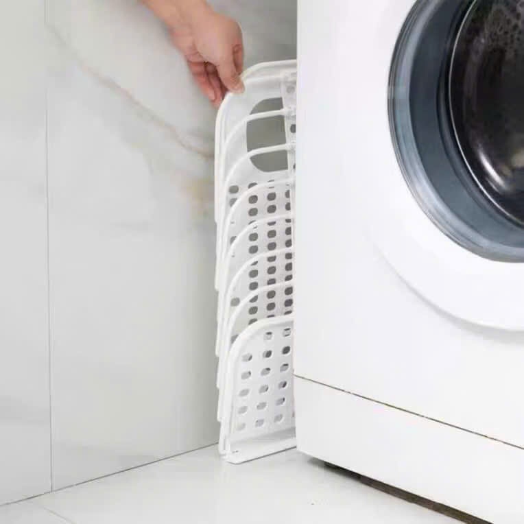 Giỏ đựng đồ treo tường gấp gọn thông minh, tiện dụng, siêu bền. Kích thước 47x28x17cm, tặng kèm móc treo tường Inox