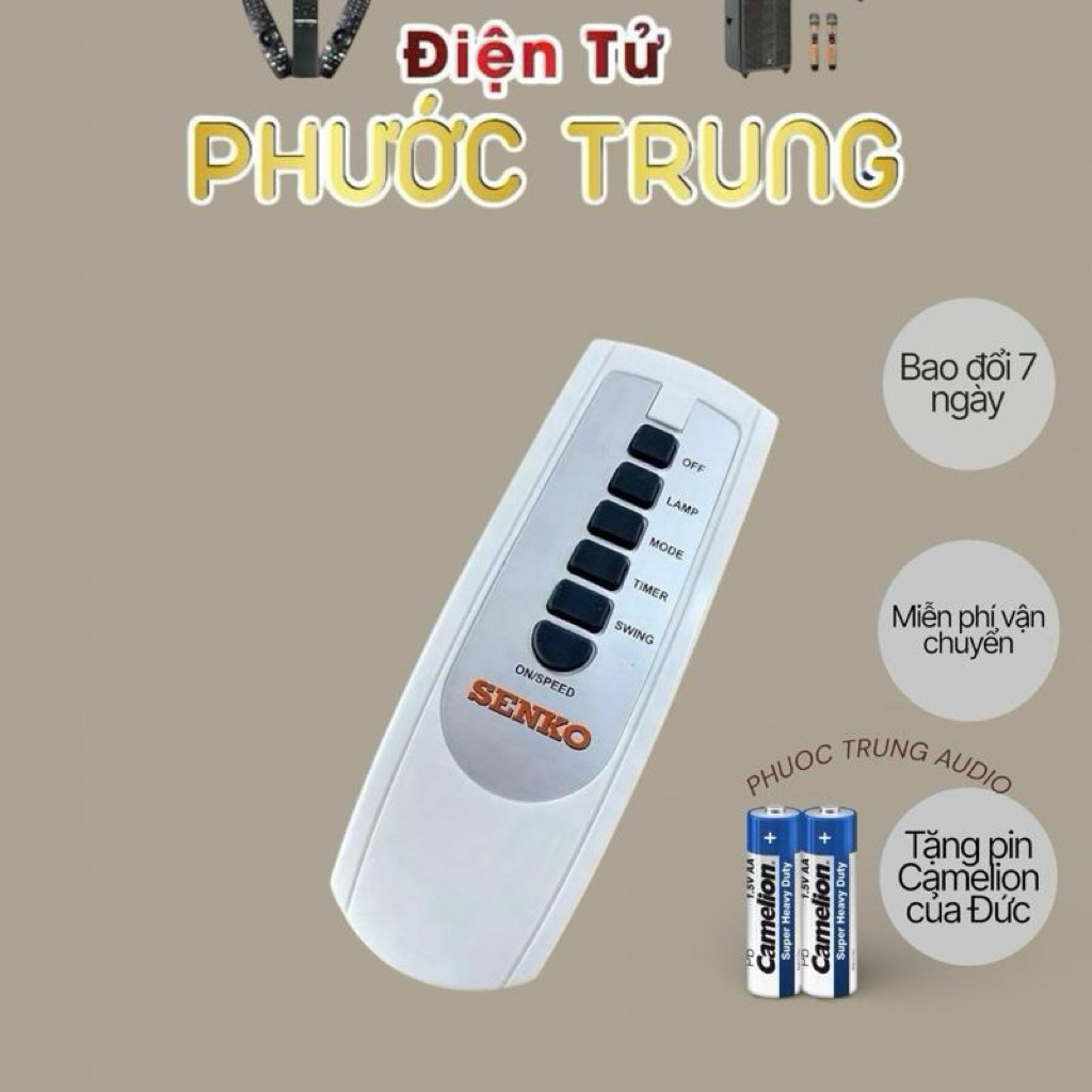 REMOTE ĐIỀU KHIỂN QUẠT SENKO