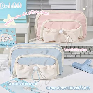 Túi Đựng Bút Dễ Thương Nhiều Ngăn Dành Cho Bé Gái Cute Đồ Dùng Học Tập Dung Tích Lớn Màu Pastel Xinh