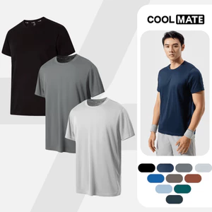Combo 3 Áo thun nam thể thao tập Gym, Tennis, Pickleball Coolmate Basics thoải mái, thấm hút tốt