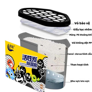Hộp Hút Ẩm Than Hoạt Tính Khử Mùi,Chống Ẩm Mốc Hiệu Quả,Dùng Cho Tủ Quần Áo,Tủ Giày,Phòng Ngủ,