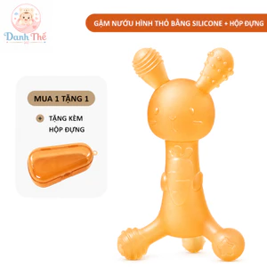 Gặm Nướu Hình Thỏ Silicon Mềm Cho Bé. Kèm Hộp Đựng Tiện Lợi.An Toàn Vệ Sinh Cho Bé