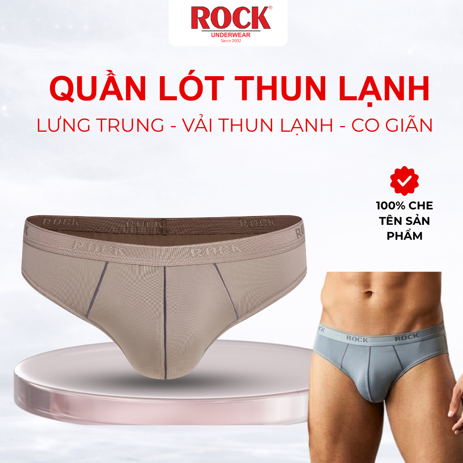 Quần lót nam cao cấp thun lạnh 4 chiều ROCK QA546 mát mẻ, co giãn tốt, ôm sát, thoải mái vận động