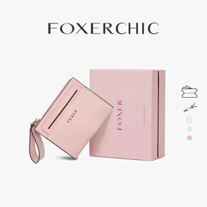 FOXERCHIC Ví Nữ Nhiều Ngăn Phong Da Bò Ví Nữ Đẹp Ví Tiền Để Thẻ Túi Đựng Thẻ Túi Đựng Điện Thoại