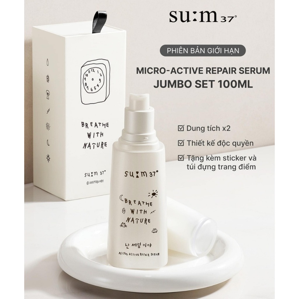 [BẢN ĐẶC BIỆT] Tinh Chất Ngừa Lão Hóa Da Su:m37 Micro Active Repair Serum 100ml