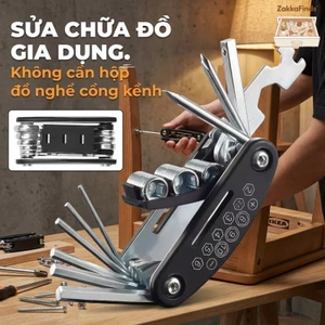 Bộ lục giác đa năng 16in1 – Dụng cụ sửa xe đạp, xe máy, lắp máy móc di động – Thép không gỉ cao cấp, gập gọn thông minh,
