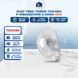 Quạt Treo Tường Toshiba F-WSA20(H)VN 55W - Hàng Chính Hãng