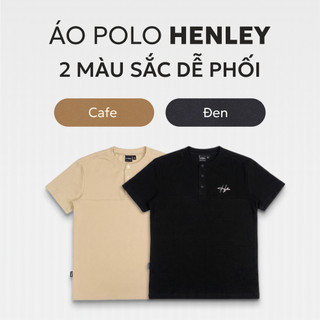 Áo Polo Henley Nam Hydra Vải Cá Sấu