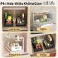 Tận dụng khoảng trống dưới bồn rửa – Giá kéo 2 lớp thép carbon – Đựng nồi, chai, xoong chảo gọn gàng